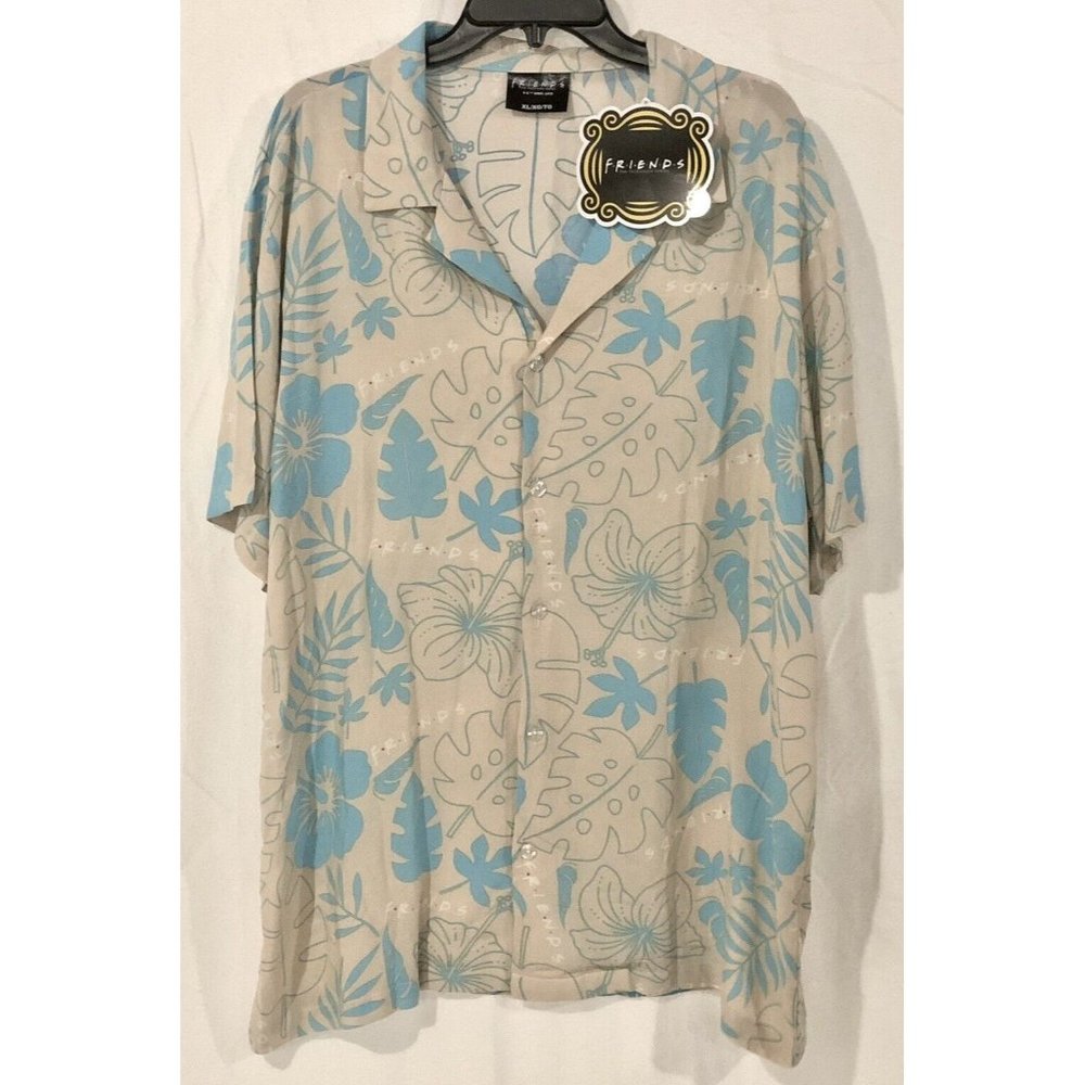 FRIENDS TV Series Hawaiian Style Men’s Size XL Button Shirt - NWT